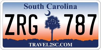 SC license plate ZRG787