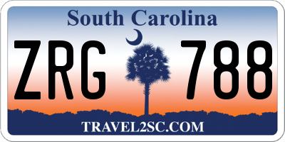 SC license plate ZRG788