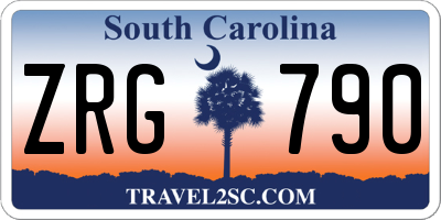 SC license plate ZRG790