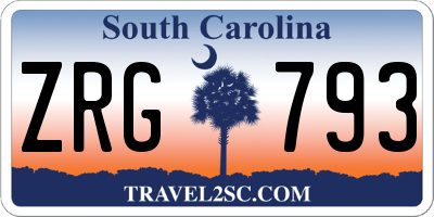 SC license plate ZRG793