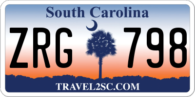 SC license plate ZRG798
