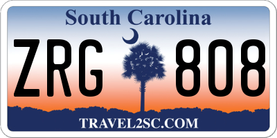SC license plate ZRG808