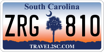 SC license plate ZRG810