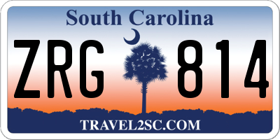 SC license plate ZRG814
