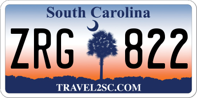 SC license plate ZRG822