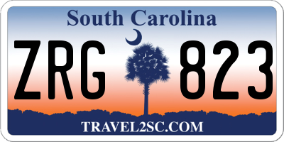 SC license plate ZRG823