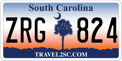 SC license plate ZRG824
