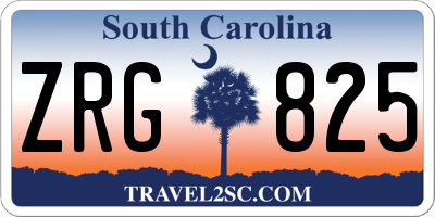 SC license plate ZRG825