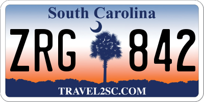 SC license plate ZRG842