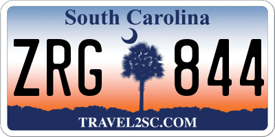 SC license plate ZRG844