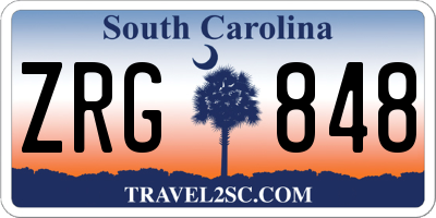 SC license plate ZRG848
