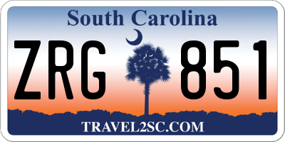 SC license plate ZRG851