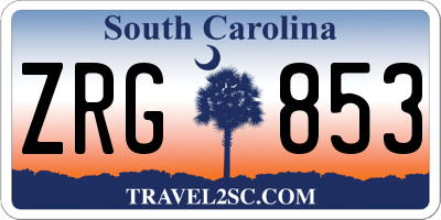 SC license plate ZRG853