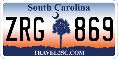 SC license plate ZRG869