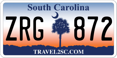 SC license plate ZRG872