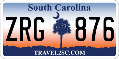 SC license plate ZRG876
