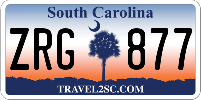 SC license plate ZRG877