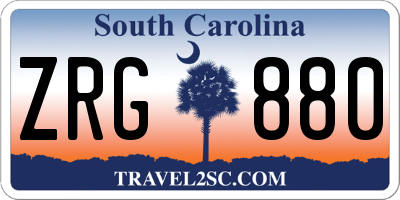 SC license plate ZRG880