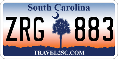 SC license plate ZRG883