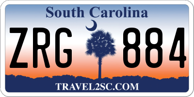 SC license plate ZRG884