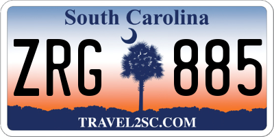 SC license plate ZRG885