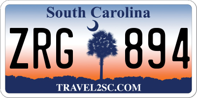 SC license plate ZRG894