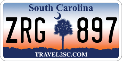 SC license plate ZRG897