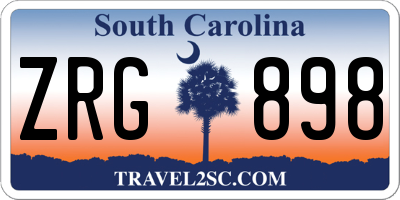 SC license plate ZRG898