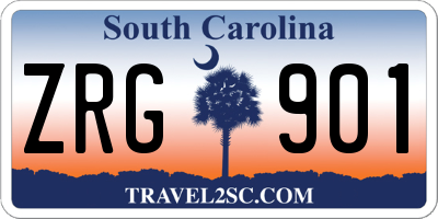 SC license plate ZRG901