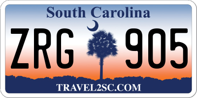 SC license plate ZRG905