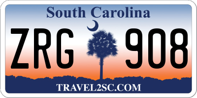 SC license plate ZRG908