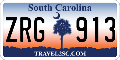 SC license plate ZRG913