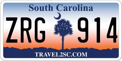 SC license plate ZRG914
