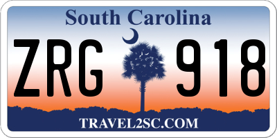 SC license plate ZRG918