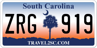 SC license plate ZRG919