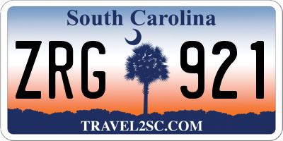 SC license plate ZRG921