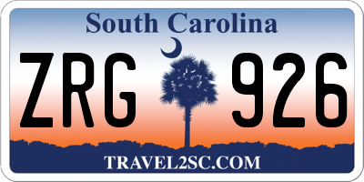 SC license plate ZRG926