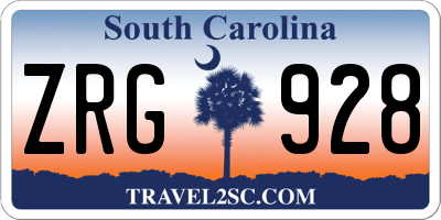 SC license plate ZRG928