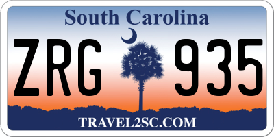 SC license plate ZRG935