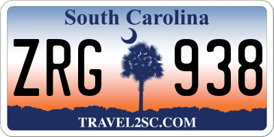 SC license plate ZRG938