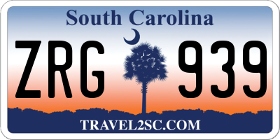 SC license plate ZRG939