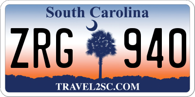 SC license plate ZRG940