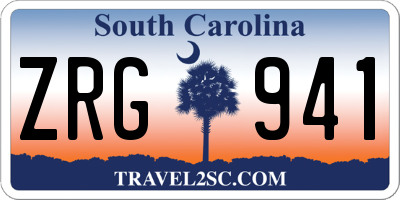 SC license plate ZRG941