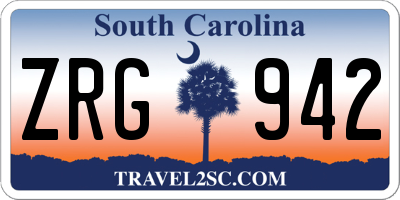 SC license plate ZRG942