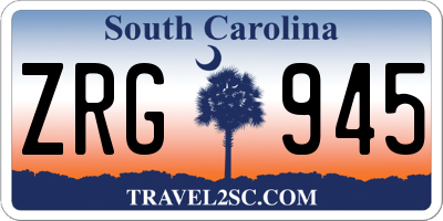 SC license plate ZRG945