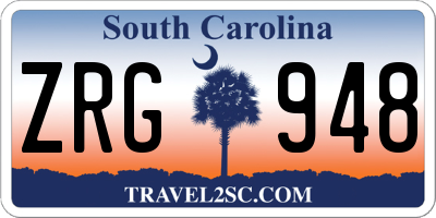 SC license plate ZRG948