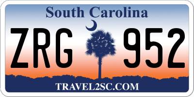 SC license plate ZRG952