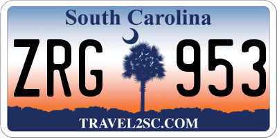 SC license plate ZRG953