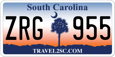 SC license plate ZRG955