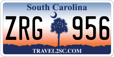 SC license plate ZRG956